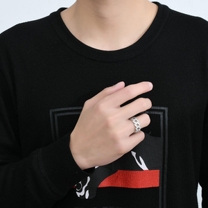 Anillo personalizado de plata pura para hombre con morganita engastada en garras, anillo de moda chapado en oro BES Full Eternity S925 con corte ovalado. - Product Image 5