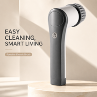 Nettoyeur électrique motorisé sans fil 3 en 1, rechargeable par Type-C, 310 tr/min, IPX5, kit de brosse de nettoyage électrique pour salle de bain et cuisine