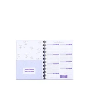 Gratis Monster A5 Bill Schuld Tracker Zacht Papier Cover Maandelijkse Jaarlijks Budget Planner Met Spiraal Bindmiddel