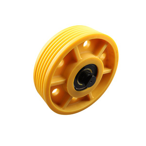 Roues de guidage d'ascenseur KONE 420x6x8 en fonte, roues de contre-câble pour le bas de cabine d'ascenseur - Product Image 4