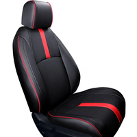 Housses de siège auto complètes en cuir personnalisées pour Honda Civic 2016-2021, accessoires auto imperméables, protection de siège auto en cuir