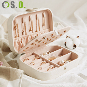Shero Jewelry Organizer Display Travel Mini Jewelry Case Boxes Portable Box Zipper Leather Storage