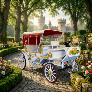 Chariot de mariage électrique à chevaux, calèche de tourisme européenne à chevaux, chariot de balnéo à chevaux - Product Image 1