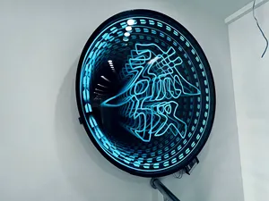 LED Acrylic <strong>Infinity</strong> <strong>Mirror</strong> Sign <strong>3D</strong> Light Effect Customizable Color Shape for Advertising <strong>Decoration</strong> Office Car Home Use - Product Image 3