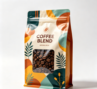 Offre Spéciale : Sachets Personnalisés en Aluminium avec Fermeture Éclair et Lignes de Déchirement, Pochettes Verticales de Haute Qualité avec Fenêtre Transparente pour Mélange de Café
