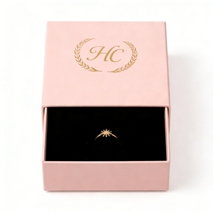 กล่องใส่แหวนทันสมัย กล่องของขวัญเครื่องประดับสุดหรู กล่องลิ้นชักแข็งแรง บุผ้ากำมะหยี่ ปั๊มฟอยล์ โลโก้สั่งทำได้ ราคาขายส่ง - Product Image 4