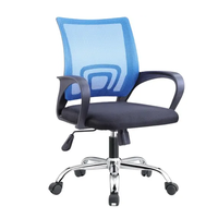 Chaise de bureau pivotante à réglage électrique au design contemporain, avec accoudoirs fixes et base métallique – Vente à prix réduit directement de l'usine