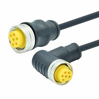 Impermeable IP67 Color personalizado Amarillo/Naranja Cable Automatización M12/M8/M5 7/8 Conector eléctrico para soluciones personalizadas