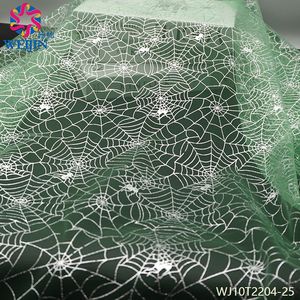 מותאם אישית פוליאסטר רדיד טולה בד רשת העכביש חם חותמת הדפסה מנצנץ רשת עכביש בד ליל כל הקדושים - Product Image 4