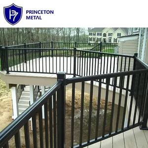 Hogar jardín metal aluminio escalera piquete barandilla cubierta balaustrada balcón pasamanos