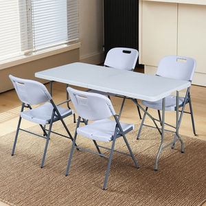 Tavolo Pieghevole Rettangolare in Plastica per 4 Persone, Retrattile, per Esterni, Vendita all'Ingrosso - Product Image 3