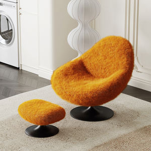 AOMISI CASA, superventas, nuevo sofá para sala de estar, silla de rizo, muebles modernos de lujo, sillón de Cachemira naranja con reposapiés - Product Image 3
