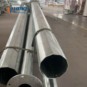 Poteau d'éclairage extérieur en acier galvanisé Q235 Q355 de haute qualité, 6m 8m 10m 12m, à prix compétitif - Product Image 3