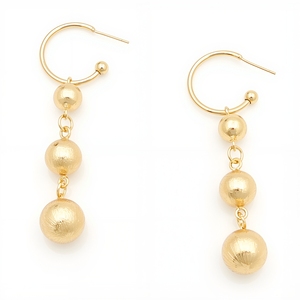 Boucles <span class=keywords><strong>d</strong></span>'oreilles en laiton plaqué <span class=keywords><strong>or</strong></span> sur mesure, finition brossée, fabrication OEM ODM, personnalisées selon les dessins et les échantillons - Product Image 5