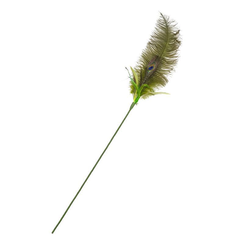 Peacock ostrich feathers green