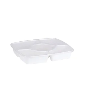 5 Compartment Compostable Microwavable Plastic Lunch Food Container Takeaway Box