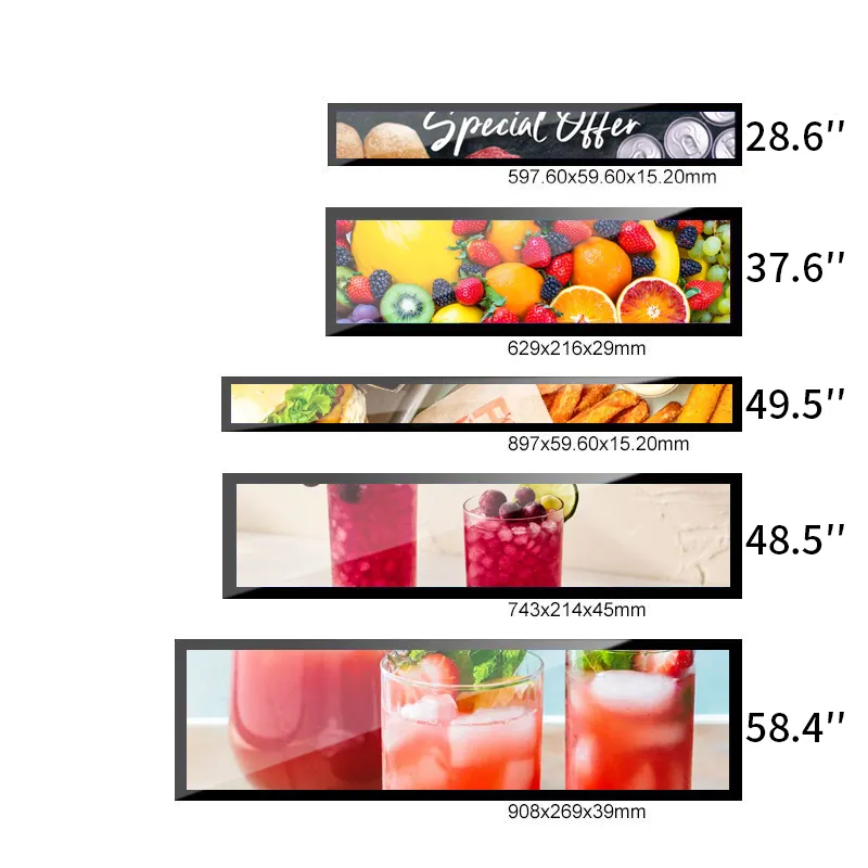 Ultra Wide Digital Signage und Displays Shelf Edge Cloud Wide Werbe bildschirm Stretch Bar Stretched Bar LCD-Display