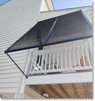 Volets anti-ouragan en aluminium TOMA pour l'extérieur, style fixe, pare-soleil Bahama, fenêtres de toit, persiennes en acier inoxydable, type rideau pour l'intérieur