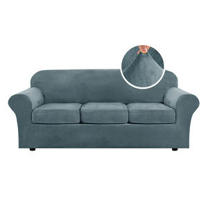 खिंचाव सोफे के लिए बड़े 3 कुशन सोफे के लिए कवर किया गया है लिविंग रूम की सुविधा मोटी मखमल कपड़े लोचदार तल - Product Image 1