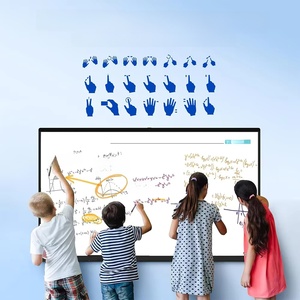 55inch 65inch 75inch <b>whiteboard</b> dual system smart <b>whiteboard</b> mobile digital interactive flat panel 1080p text animation remote - Product Image 5