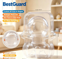Emballage sous blister personnalisé pour jouets, emballage sous blister transparent en PET pour canard de bain en caoutchouc