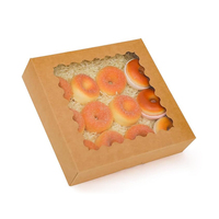 Boîtes à gâteaux rigides de luxe de petite taille avec fenêtre, logo, pelliculage mat, gaufrage, écologiques, biodégradables, jetables, pour pommes de terre et chewing-gum