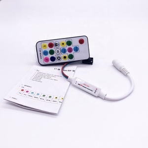 Sp104e 17key <span class=keywords><strong>mini</strong></span> controle remoto sem fio, led, sinal spi para ws2812 ws2811, cor dos sonhos, dc 5v, 12v, 24v - Product Image 1