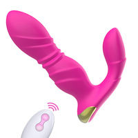 Masseur de prostate télescopique - avec télécommande sans fil et embout en silicone