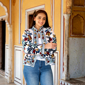 Abrigo Boho de Moda Dinámica para Mujer, Combina un Diseño Bordado Suzani Explosivo y Comodidad Superior, Chaqueta TNT de Moda Audaz para Mujer - Product Image 1