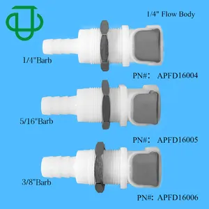 JU เปิดการแพทย์กระแสเงินสด Quick Disconnect อุปกรณ์ซ็อกเก็ตข้อต่อพลาสติก Air Quick Connect Release Coupler