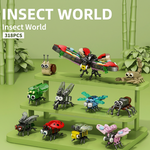 Jouet de construction en blocs, insectes, petite boîte, monde miniature, jouet éducatif pour enfants, cadeau - Product Image 2