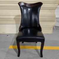 Chaise de salle à manger au design moderne, vente en gros d'usine, meubles en bois avec revêtement en cuir et tissu pour la maison et le bureau