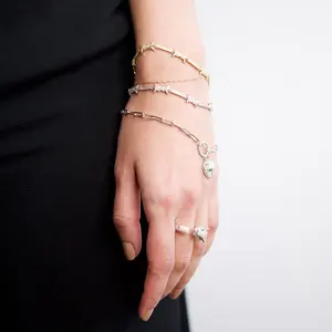 Micro pavé cz 15 + 4cm, cadena extensible, alambre de púas, pulsera de moda para mujer, joyería