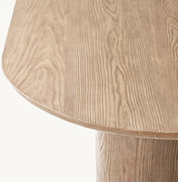 Table à manger en bois massif, finition marron, style farmhouse moderne, réglable, 6 places, 6 pieds en acier inoxydable, meubles de salle à manger