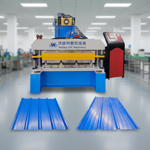 Roof <b>Tile</b> Making Machine Roofing <b>Sheet</b> Roll Forming Trapezoid Steel <b>Tile</b> Making Machine with Motor Pump Gearbox - Product Image 1