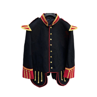 Veste bomber en laine grise pour homme ZULARI IMPEX, double boutonnage, col montant, broderie dorée, doublure en fausse fourrure, manteau d'hiver formel