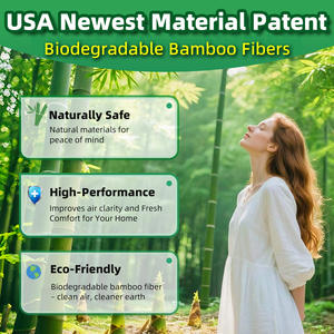 <b>Air</b> <b>Purifier</b> 20*20*2 MERV8 Manufacturer Pocket Hepa Bamboo Fiber Filter Fiber HVAC - Product Image 2