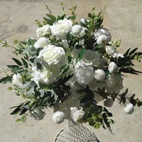 Centres de table de mariage floraux de style européen, allées de fleurs artificielles, décorations pour vitrines d'hôtels et salles d'exposition