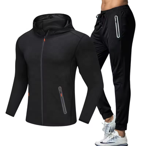 Tuta Sportiva Taglia EU con Logo Personalizzato 90% Poliestere 10% Spandex <span class=keywords><strong>Set</strong></span> da 2 Pezzi da Uomo per Corsa e Jogging <span class=keywords><strong>Abbigliamento</strong></span> <span class=keywords><strong>Fitness</strong></span> Palestra Allenamento - Product Image 5
