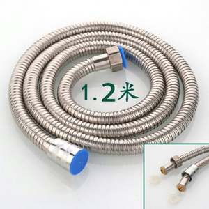 Tuyaux d'arrosage USA Mairun 96 pouces en acier inoxydable, dérouleurs de tuyaux durables et réglables, douchette à main, rallonge en laiton, modèle USA - Product Image 3