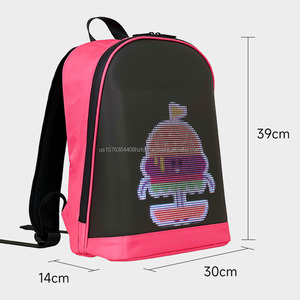 Mochila LED P3.5 a todo color con pantalla de texto gráfico dinámico editable, mochila impermeable para estudiantes con doble correa para el hombro. - Product Image 6