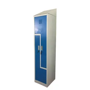 صالة الألعاب الرياضية تغيير غرفة استخدام Z شكل خزانة بباب صلب خزانة الملابس خزانة معدنية مع المنحدر
