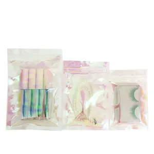 Klare Mini niedlichen Großhandel Make-up Lip gloss Verpackung benutzer definierte Logo Wimpern bilden Kosmetik taschen