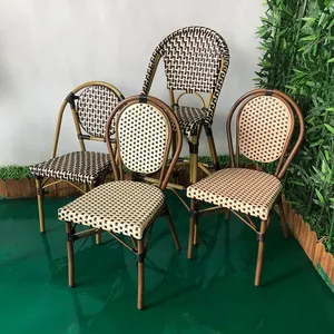 Juecheng hotel restaurant special antique dining chair rattan bamboo chair outdoor wicker chair