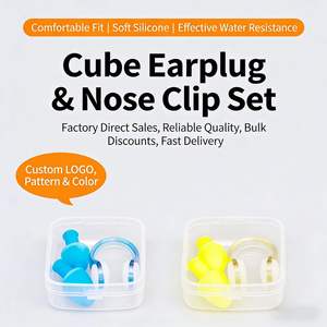 Ensemble de bouchons <span class=keywords><strong>d</strong></span>'oreilles et de pince-nez de natation en silicone, professionnel, étanche et <span class=keywords><strong>anti</strong></span>-étouffement, équipement de protection essentiel pour la natation - Product Image 5