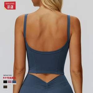 Soutien-gorge de sport Zechuang pour femme, anti-transpiration, en nylon et élasthanne, dos nu, pour yoga, tailles S, M, L, XL, couleurs noir, gris, violet, bleu – Qualité supérieure - Product Image 1