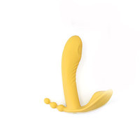 Vibrador de silicona rosa/amarillo para adultos, alta calidad, 10 frecuencias, vibrador