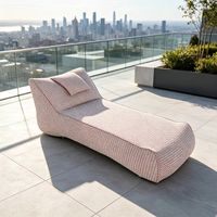 Chaise longue de jardin moderne, compressée sous vide, résistante aux UV, écologique, pour piscine, jardin, terrasse, hôtel