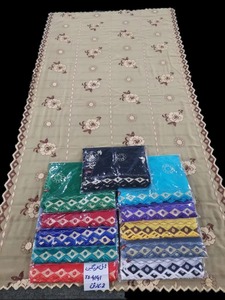 Chal Largo Personalizable, Transpirable y Ligero, Otoño, AHE, Duradero, Nuevo, Chal de Gasa con Bordado Floral para Mujer Musulmana, Uso Diario - Product Image 3