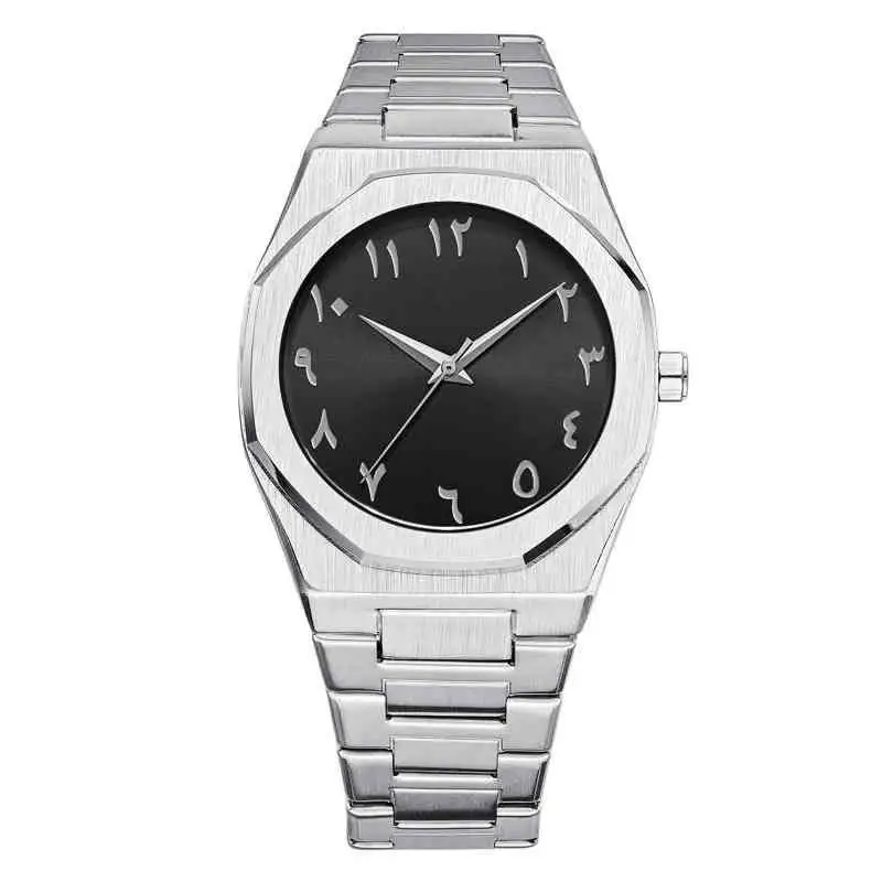 Nouveau Style 3ATM étanche hommes luxe chiffres arabes cadran montre-bracelet en acier inoxydable hommes Quartz Wirs montres pour hommes